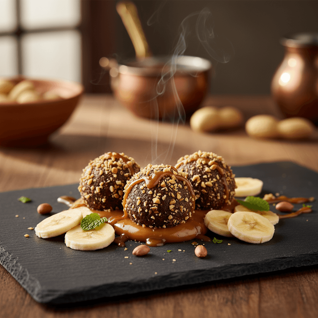 Yer Fıstıklı Karamelli Çikolata Topu tarifi görseli - 4 kişilik, 132 TL maliyet