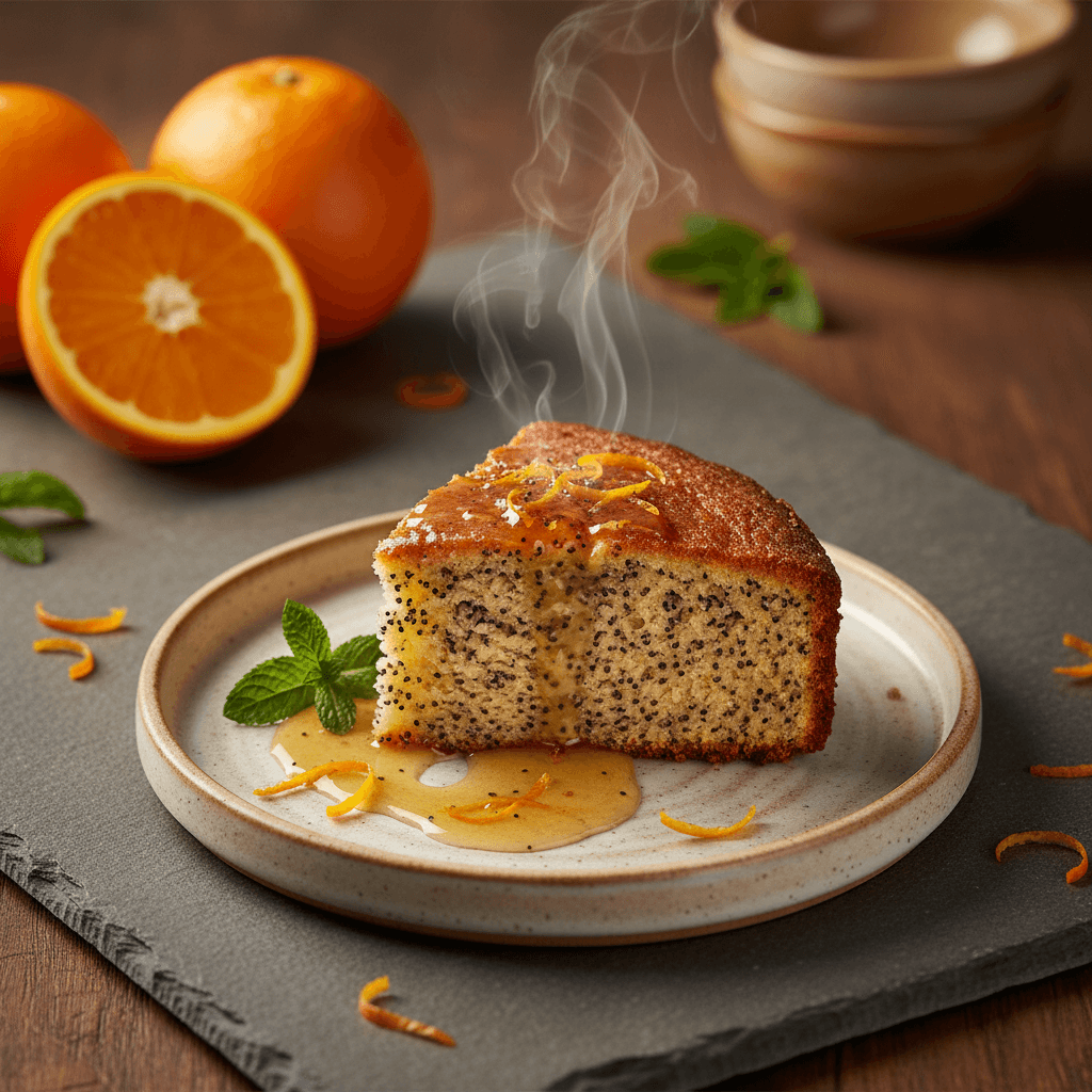 Portakallı Haşhaşlı Kek tarifi görseli - 12 kişilik, 191 TL maliyet