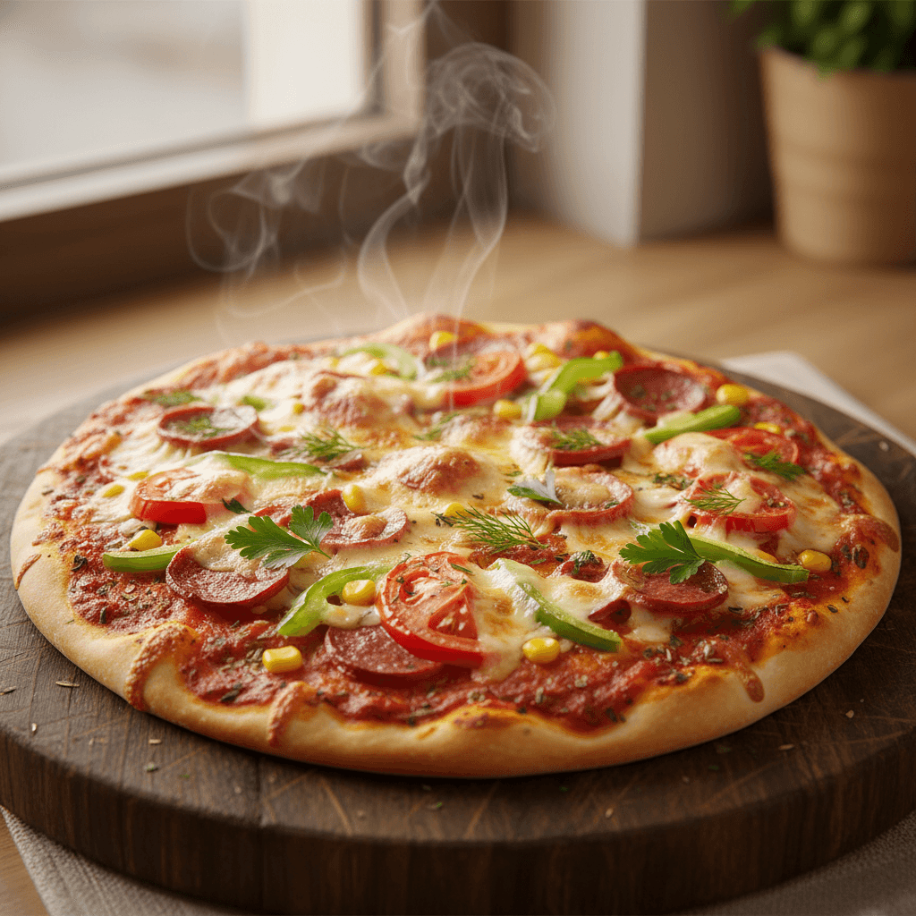 Tavada Şipşak Pizza tarifi görseli - 2 kişilik, 512 TL maliyet