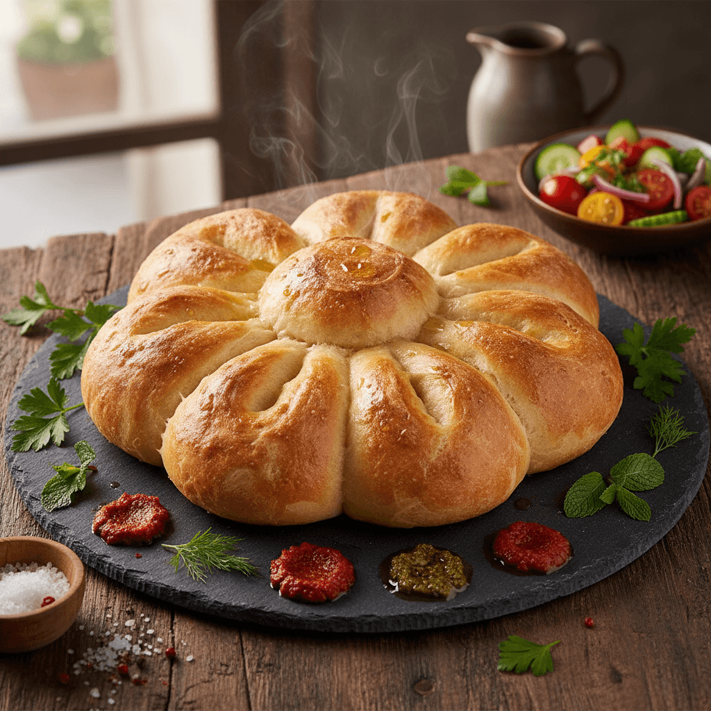 Ekşi Mayalı Çiçek Ekmek tarifi görseli - 1 kişilik, 96 TL maliyet