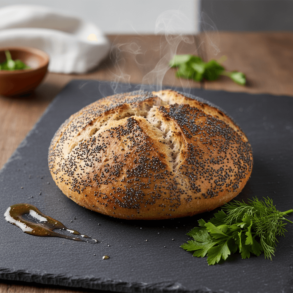 Haşhaşlı Köy Ekmeği tarifi görseli - 6 kişilik, 99 TL maliyet