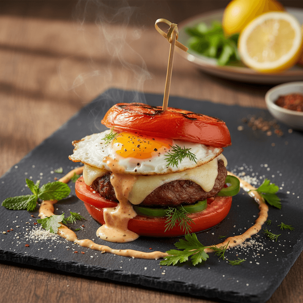 Domates Burger tarifi görseli - 4 kişilik, 449 TL maliyet