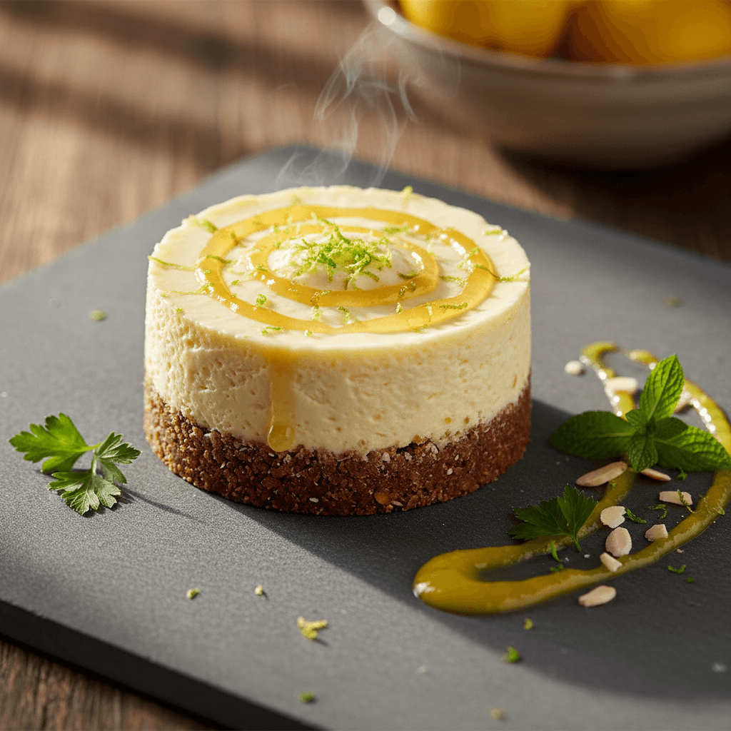 Limon Aromalı Glutensiz Vegan Cheesecake tarifi görseli - 10 kişilik 273 TL