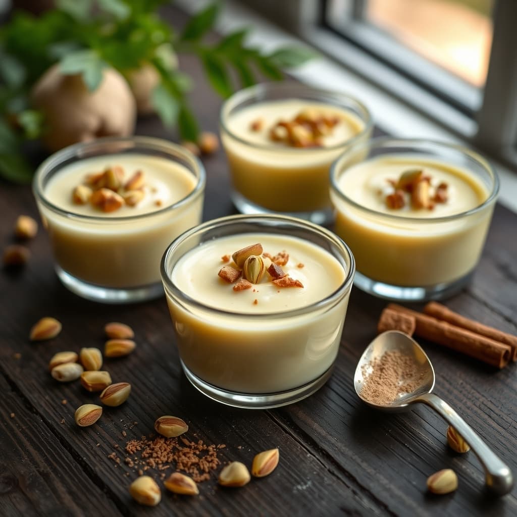 Bademli Fıstıklı Keşkül tarifi görseli - 6 kişilik, 174 TL maliyet