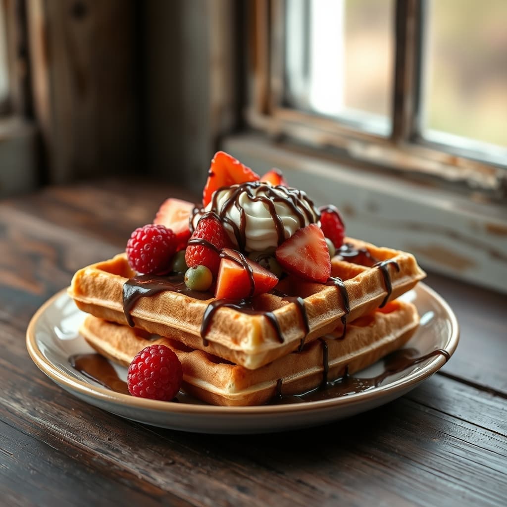 Kolay Waffle tarifi görseli - 4 kişilik 49 TL