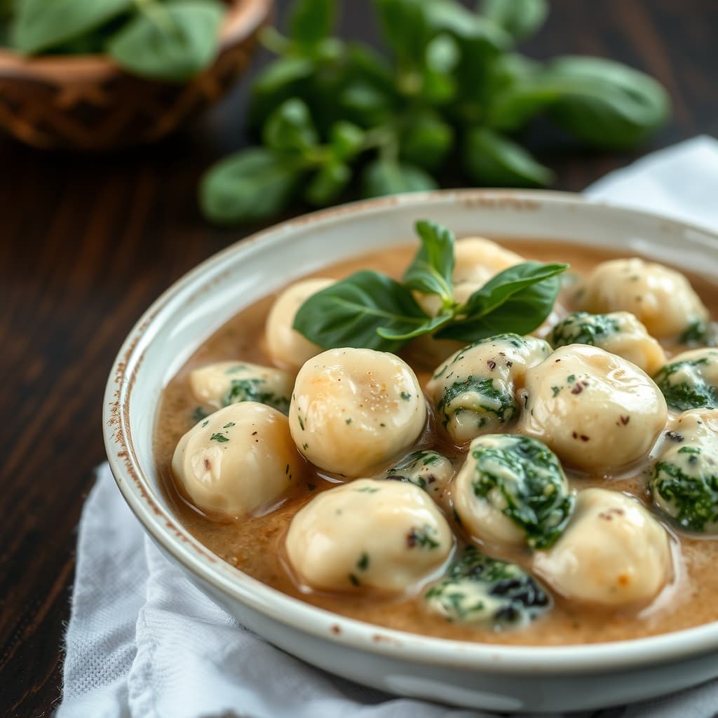 Ispanak Soslu Gnocchi tarifi görseli - 3 kişilik, 245 TL maliyet