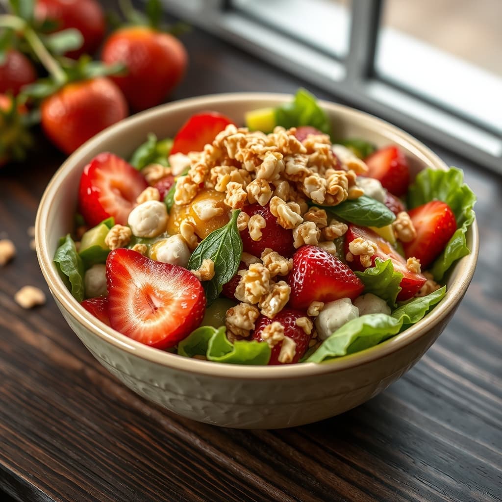Çilekli Semizotu Salatası tarifi görseli - 4 kişilik, 285 TL maliyet