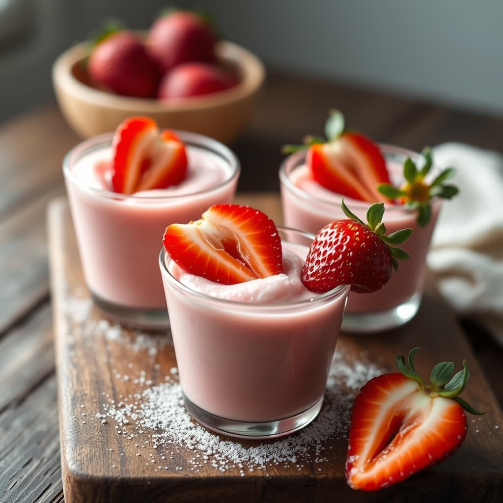 Ev Yapımı Çilekli Puding tarifi görseli - 8 kişilik, 154 TL maliyet