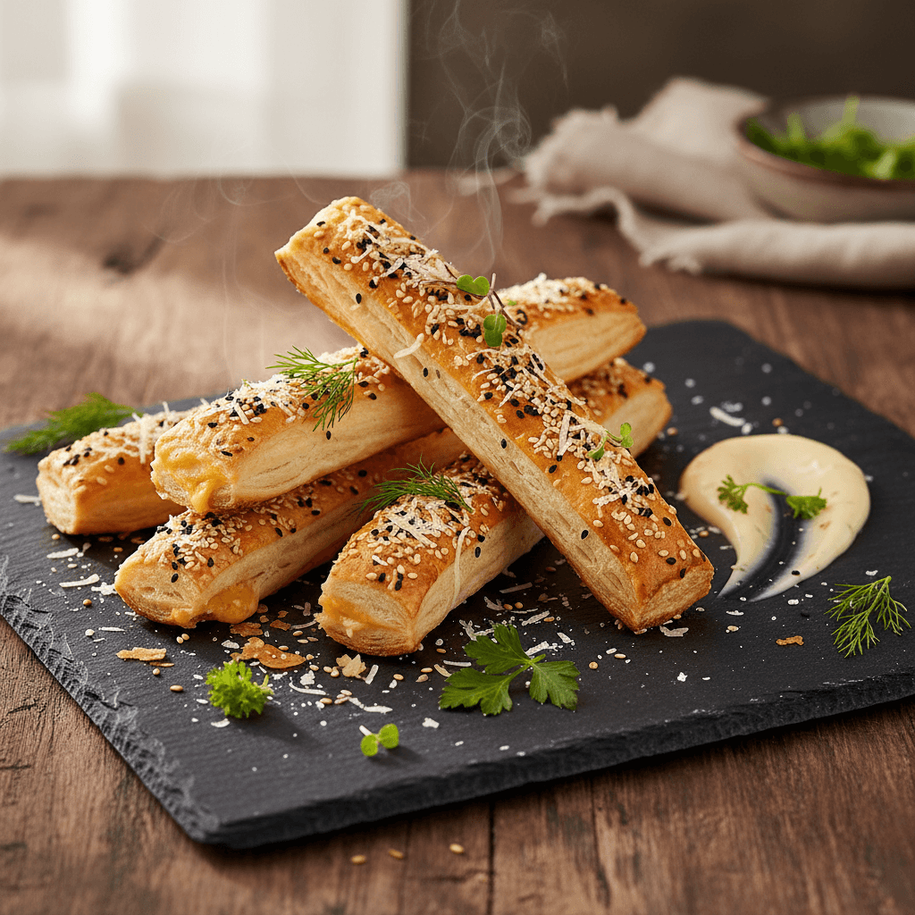 Peynirli Milföy Çubukları tarifi görseli - 4 kişilik, 250 TL maliyet