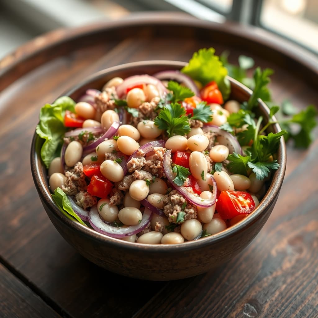 Kuru Fasulyeli Ton Balık Salatası tarifi görseli - 1 kişilik 850 TL