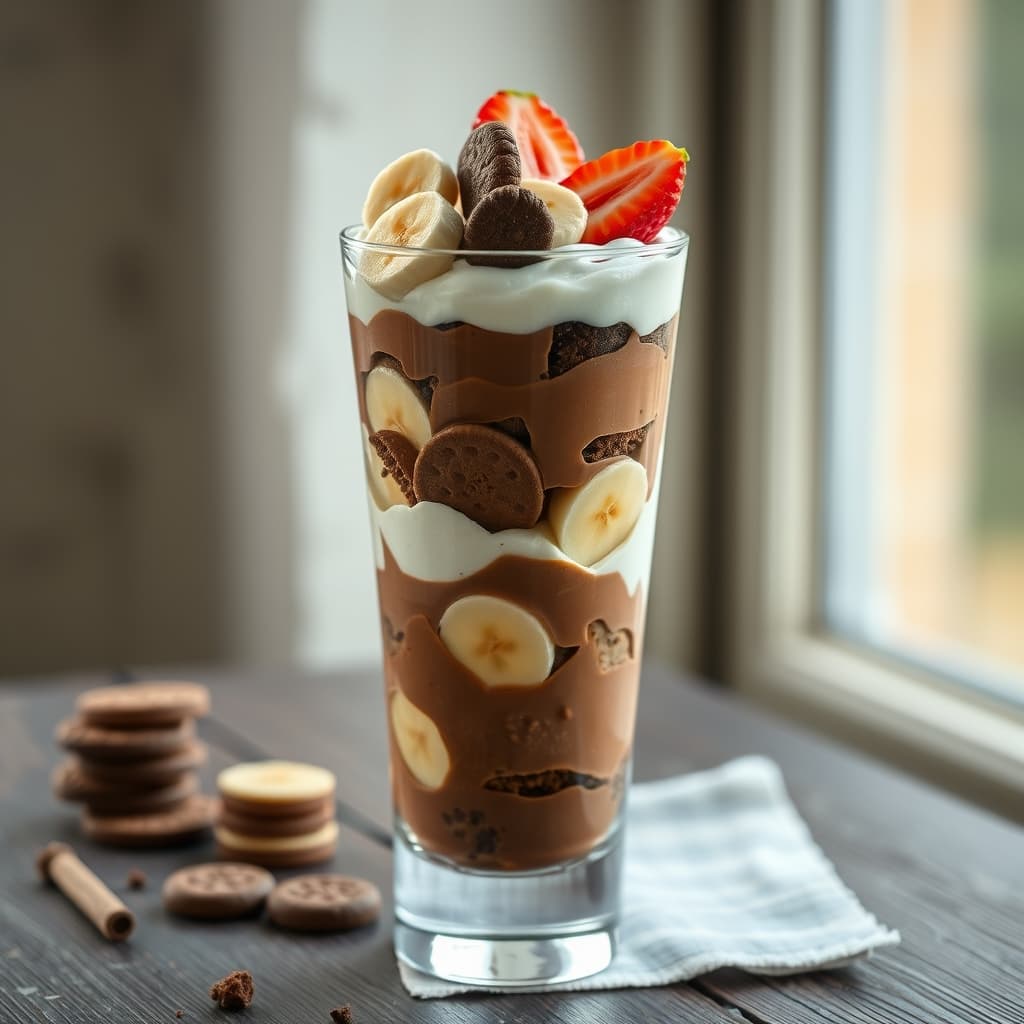 Çikolatalı ve Bisküvili Trifle tarifi görseli - 8 kişilik, 523 TL maliyet
