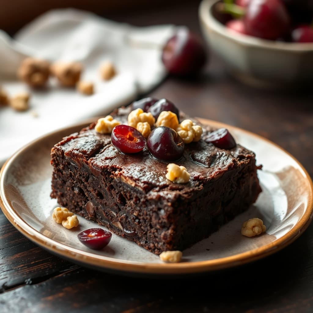 Vişneli Çikolatalı Brownie tarifi görseli - 4 kişilik, 461 TL maliyet