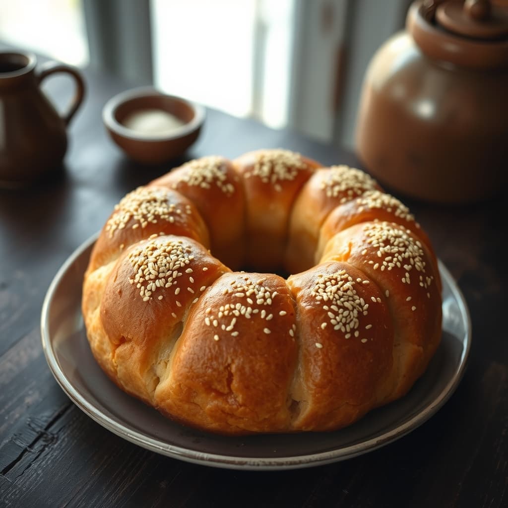 Dereotlu Susamlı Çörek tarifi görseli - 10 kişilik, 384 TL maliyet