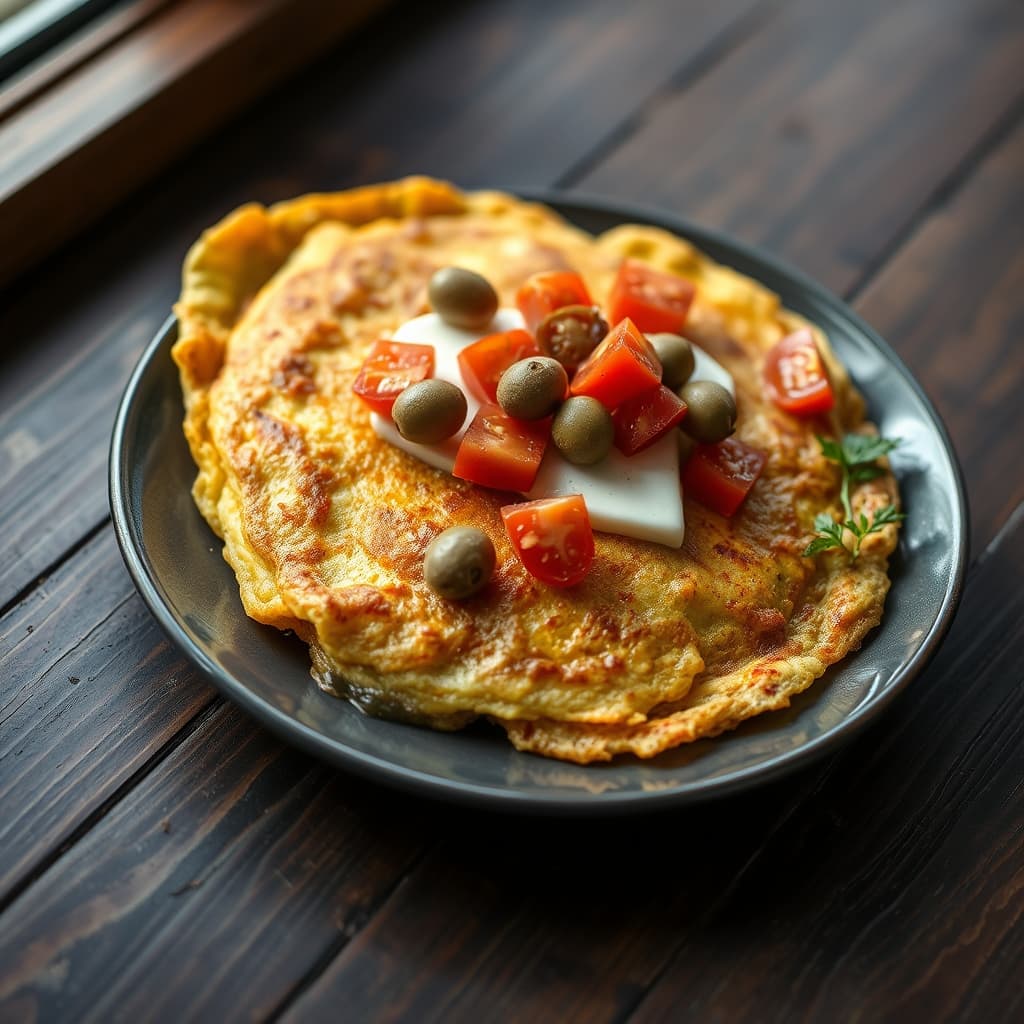 Omlet Pizza tarifi görseli - 1 kişilik, 88 TL maliyet