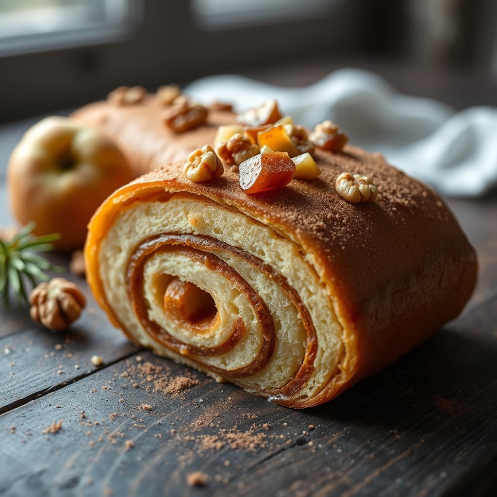 Elmalı Tarçınlı Rulo Kek tarifi görseli - 12 kişilik, 173 TL maliyet