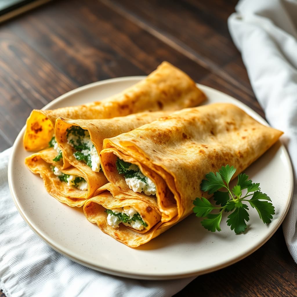 Peynirli Maydanozlu Krep tarifi görseli - 2 kişilik, 101 TL maliyet