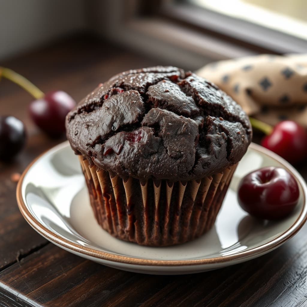 Vişneli Kakaolu Muffin tarifi görseli - 8 kişilik, 115 TL maliyet