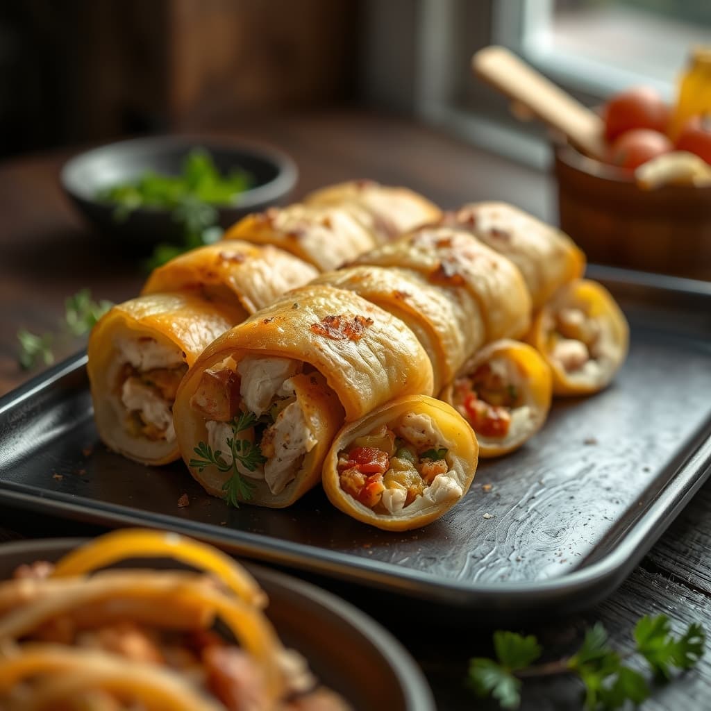Fırında Tavuklu Rulo Patates tarifi görseli - 6 kişilik, 178 TL maliyet