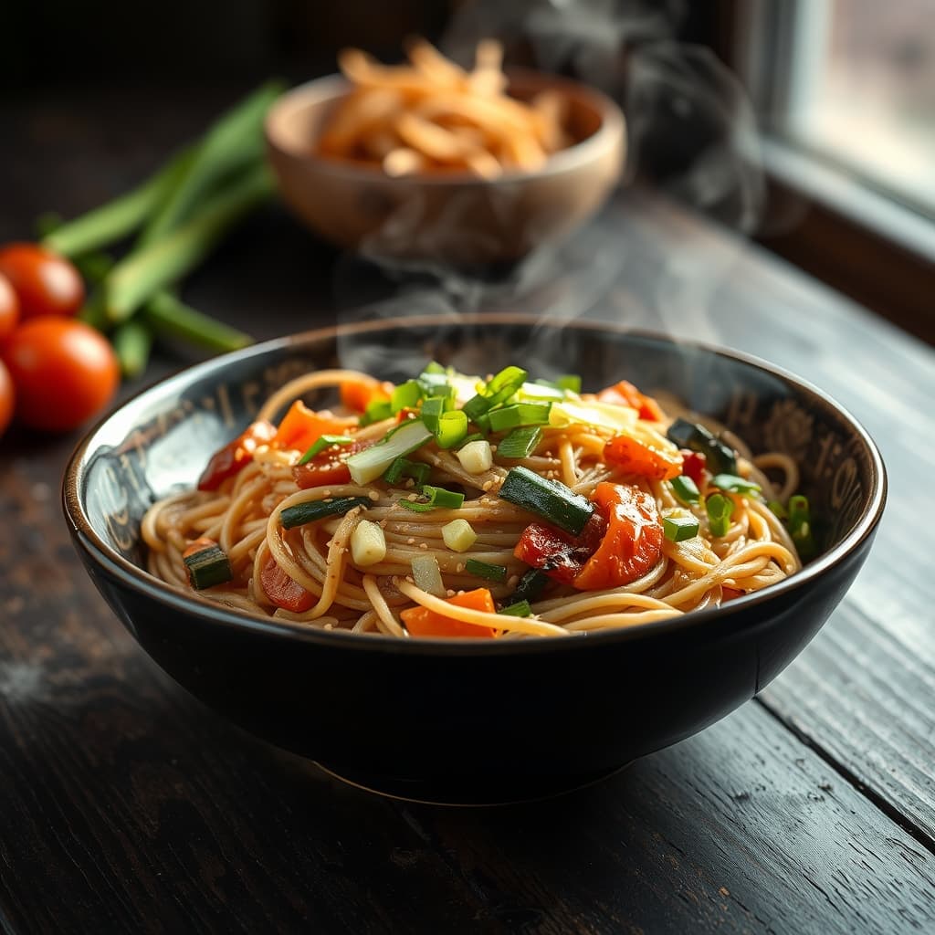 Sebzeli Noodle tarifi görseli - 2 kişilik, 620 TL maliyet