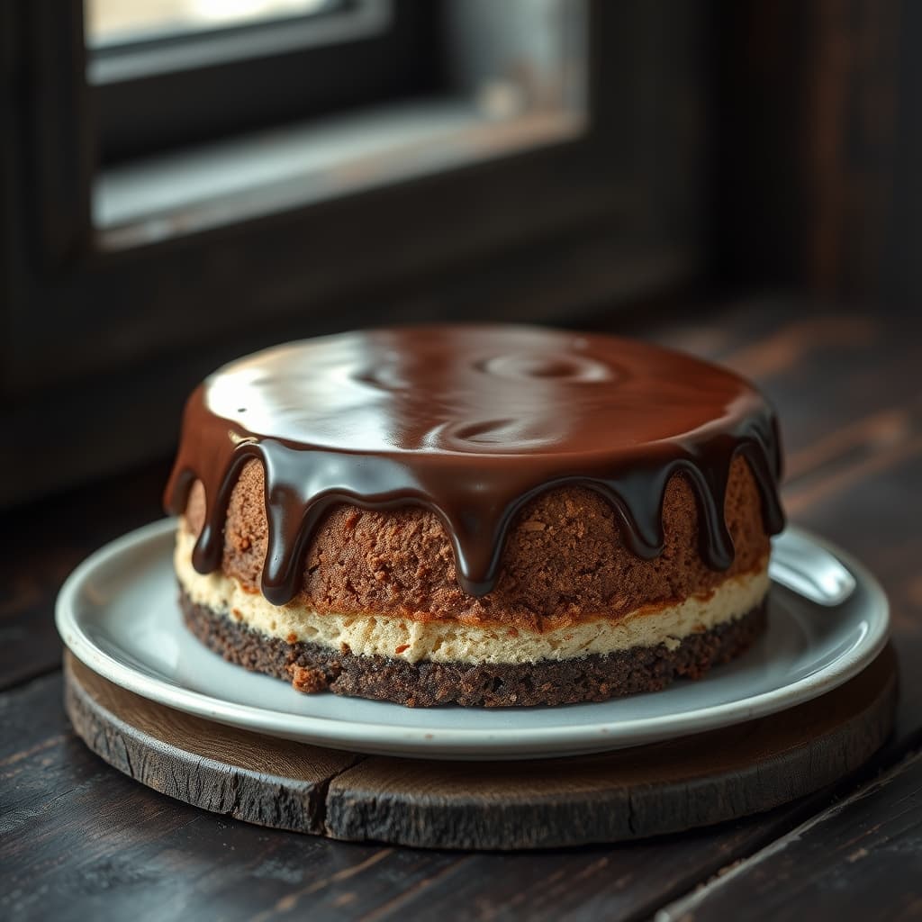 Çikolatalı Cheesecake Dolgulu Kek tarifi görseli - 12 kişilik, 300 TL maliyet